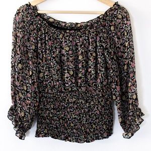 Anthropologie Floral Print Top